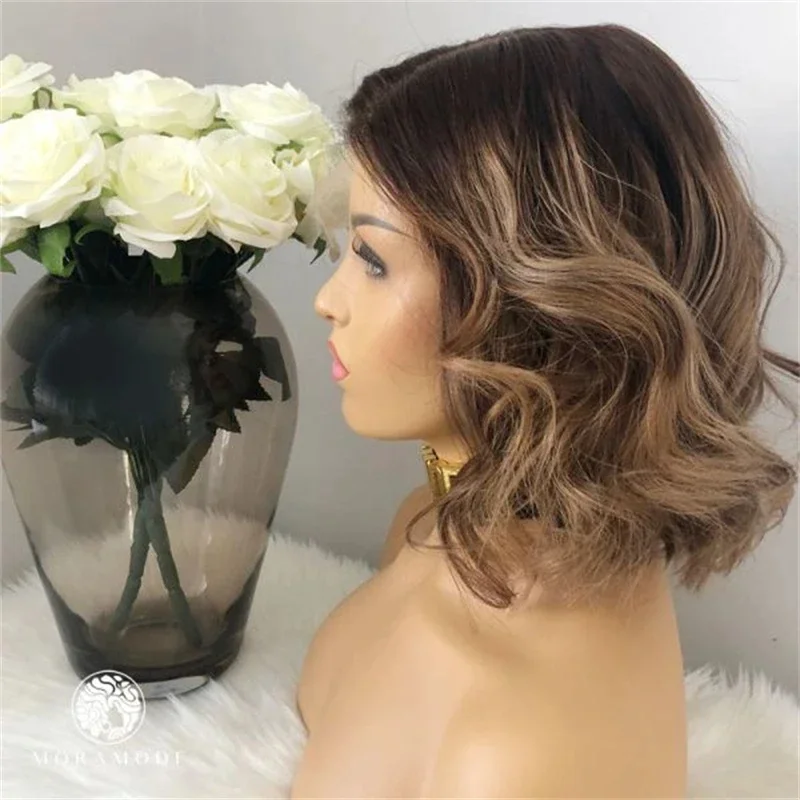 18Inch Highlight Blonde Glueless Body Wave Jewish Human Hair Wig 5x5 Silk Base with Baby Hair And HD Lace European Preplucked