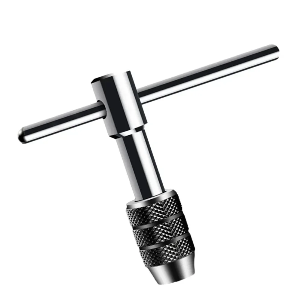 1x Ratchet Tap Wrench Adjustable T Type Tap Wrench Hand Thread Tap Holder  M3-M6 M5-M8 M6-M12 T-shaped Ratchet Tap Cutter