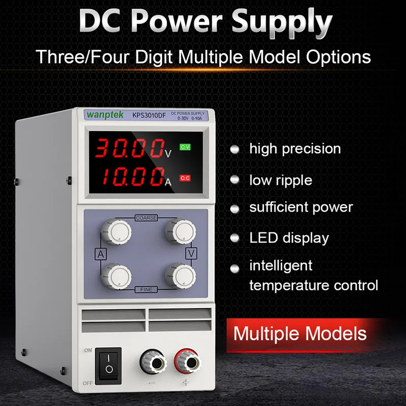 Wanptek Lab Bench Power Supply Adjustable 30V 10A 60V 5A 120V 3A Voltage Regulator Stabilizer AC 110V 220V DC Power Supply