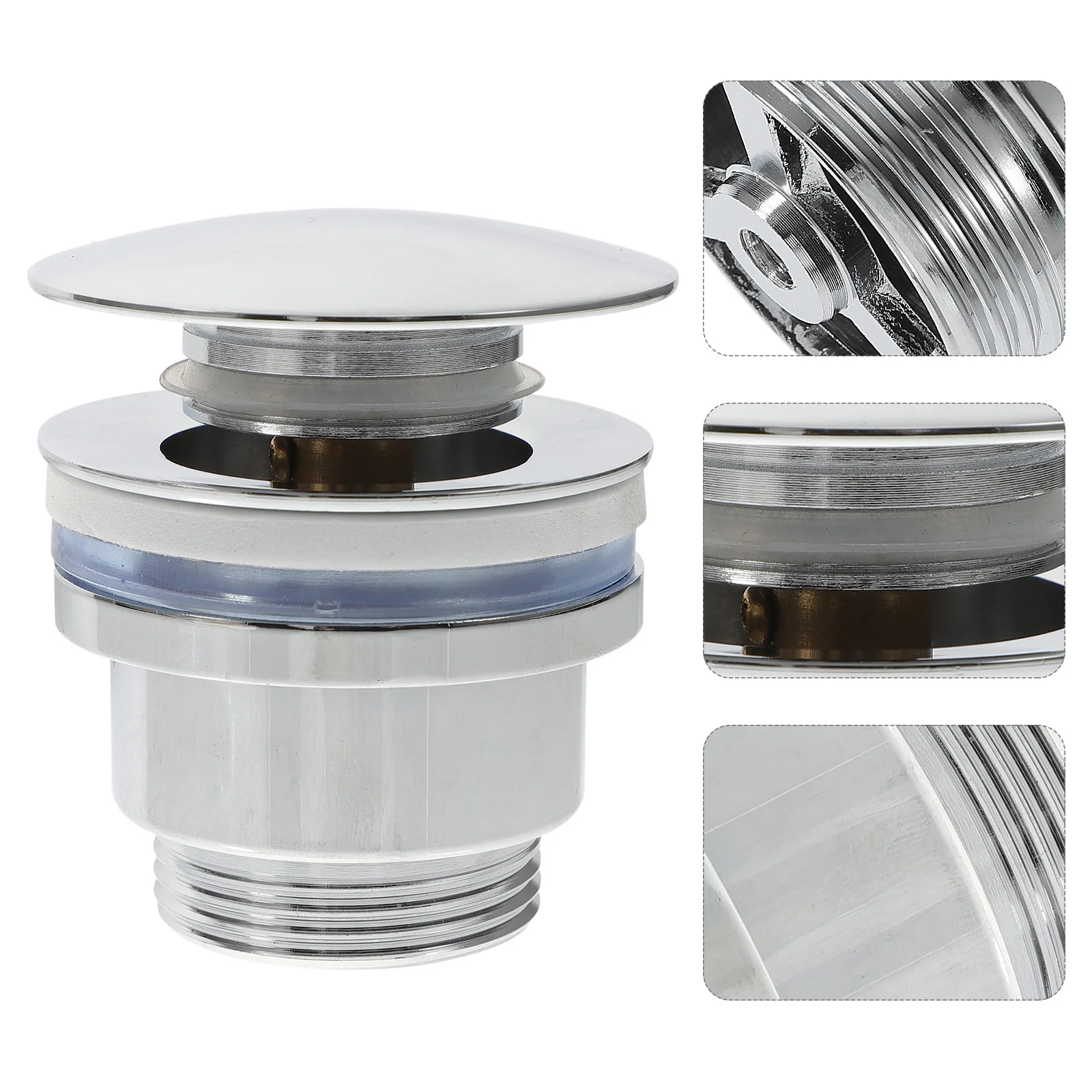 

Universal Copper Bathtub Drain Plug Sink Stopper Replacement Durable Anti-Rust Easy Clean Press Seal Bathtub Sink Basin