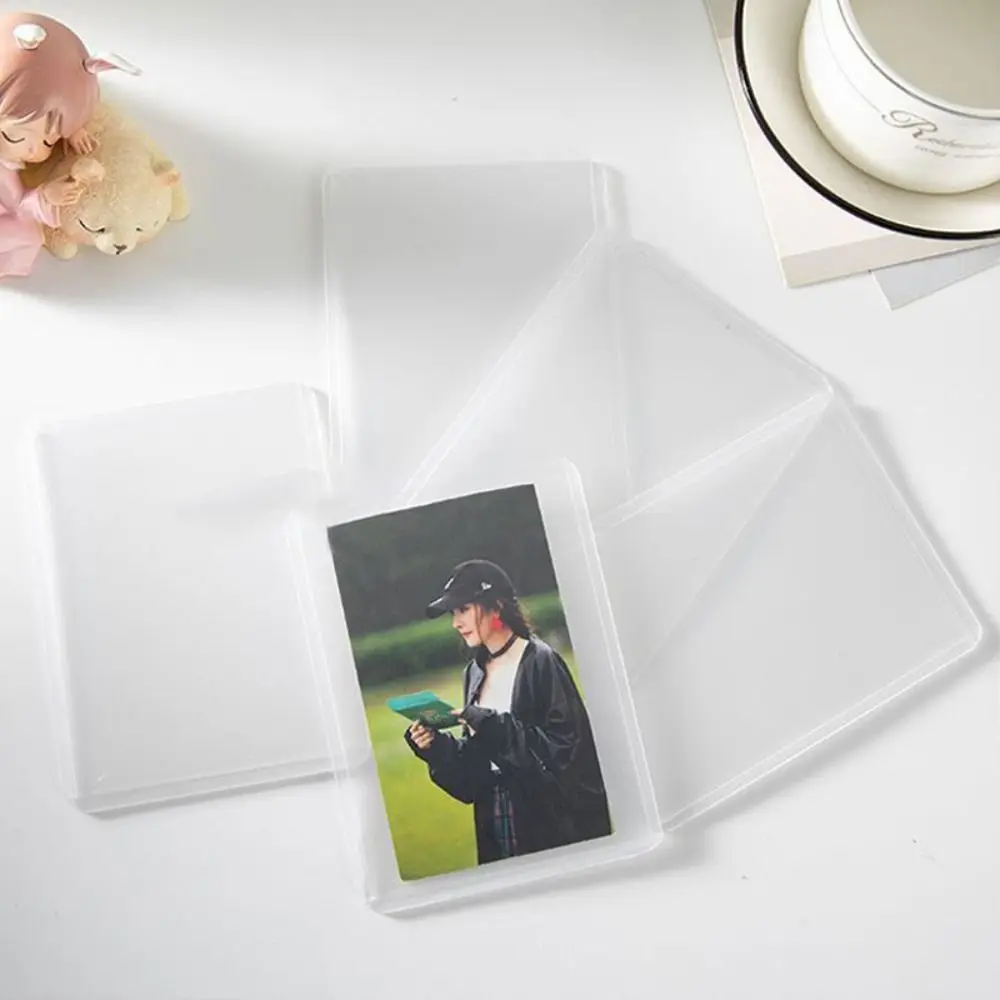 Fashion Transparent Photocard Holder Anti-Scratch Moisture-proof Idol Photocard Sleeves PVC Photo Protective Cover