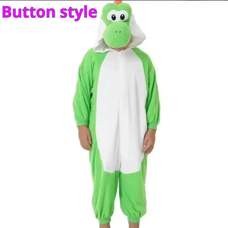 YoshiButtonstyle Adult Onesie Pajamas Kawaii Cute Cartoon Anime Character Cosplay Sleepwear Jumpsuit Anime Peripheral Loungewear