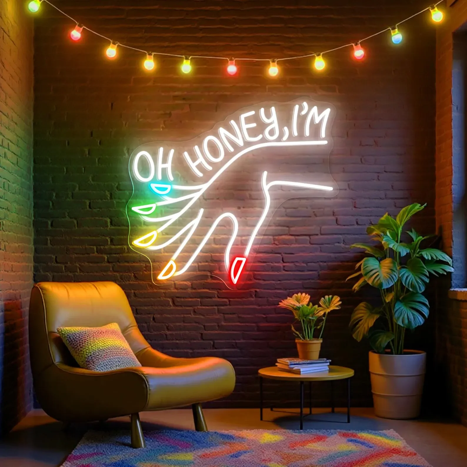 

Oh Honey I'm LGBT Neon Sign, LGBT Neon Sign, Rainbow Led Sign, Happy Pride Month Neon Sign, Pride Month Backdrop Decoration