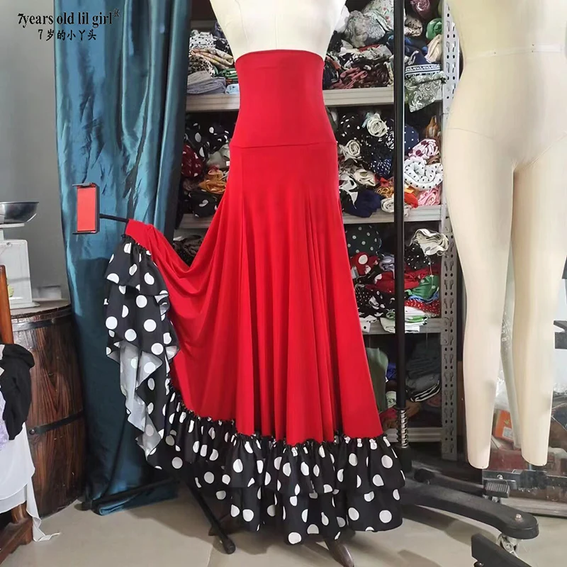 Flamenco Spanish Flounces Multi-Tiered Skirt DTT79