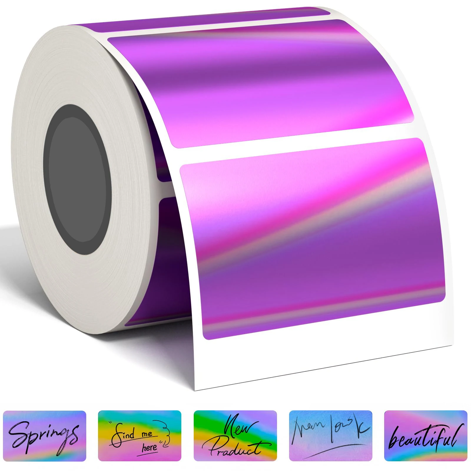 

Purple Thermal Reflective Labels 40mm * 30mm / 1.58 inches * 1.18 inches Multifunctional Self-adhesive Laser