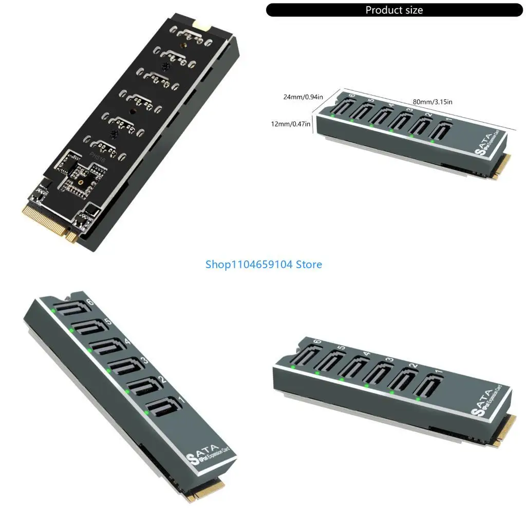 

PCIE3.0 до SATA6G Адаптер 6 порт для карты расширения хранения серверов быстро