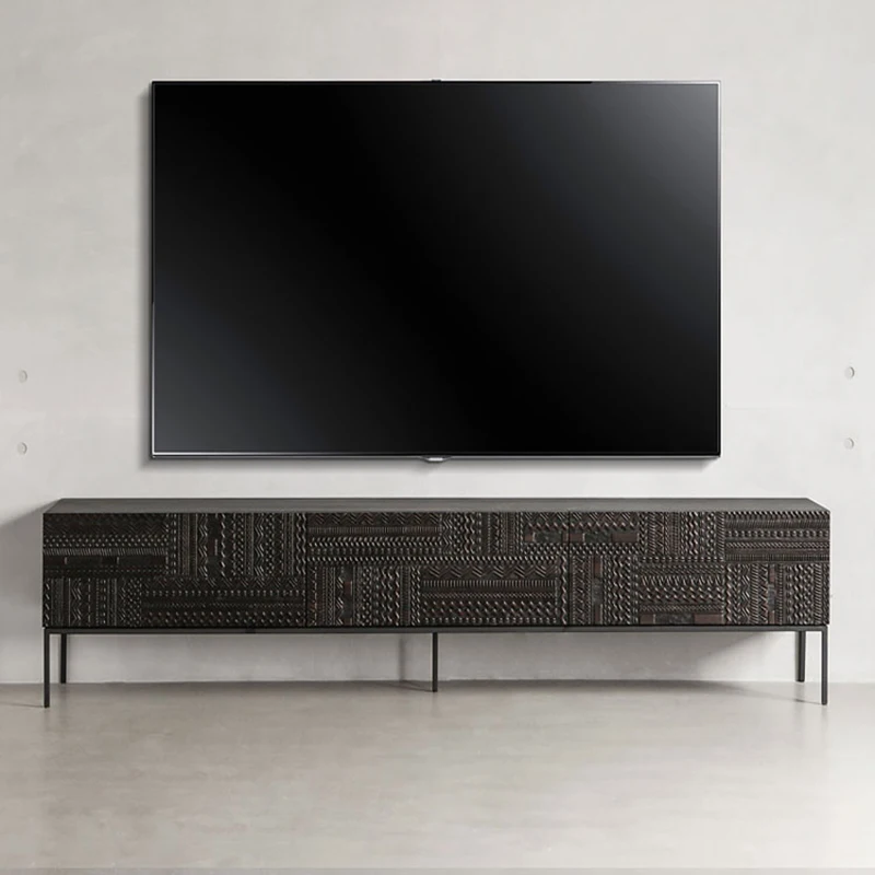 Mobile Tv Living Room Stands Cabinet Black Furniture Modern Luxury Stand Unit Entertainment Center Luxury Tv Meuble Table