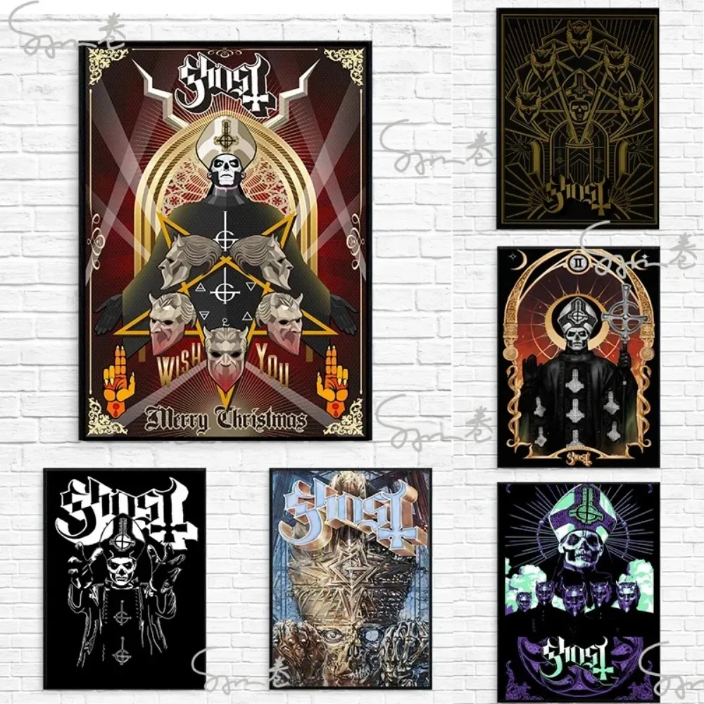 Ghost Poster Album Posters Music Poster Canvas Printing Music Lovers Band Home Decor Heavy Metal Wall Decor Vintage Poster Gift