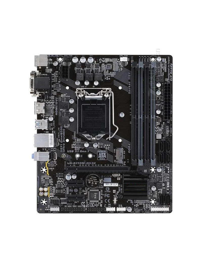 Imagem -03 - Desktop Motherboard Suporte Lga 1151 6ª e 7ª Geração i7 i5 i3 Ddr4 64gb Ssd M.2 B250m-ds3h