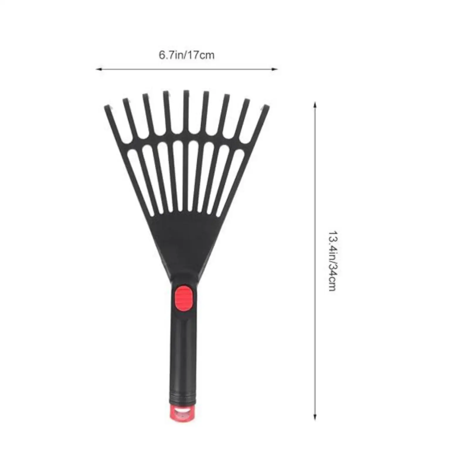 Multi Tooth Soil Rake for Garden Use Plastic Hand Tool for Lawn Leveling and Bed Preparation