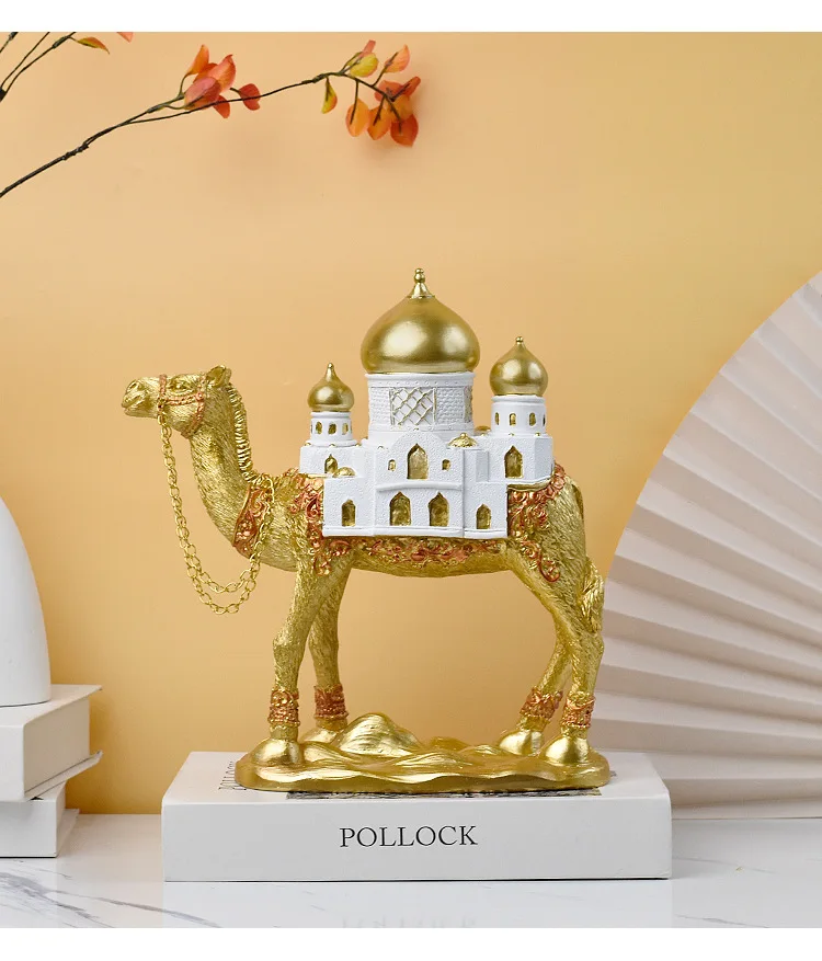 

Vilead Camel Statues Home Room Interior Middle East Style Sculpture Desktop Bookshelf Decoration Objects Entrance Shelf Decor