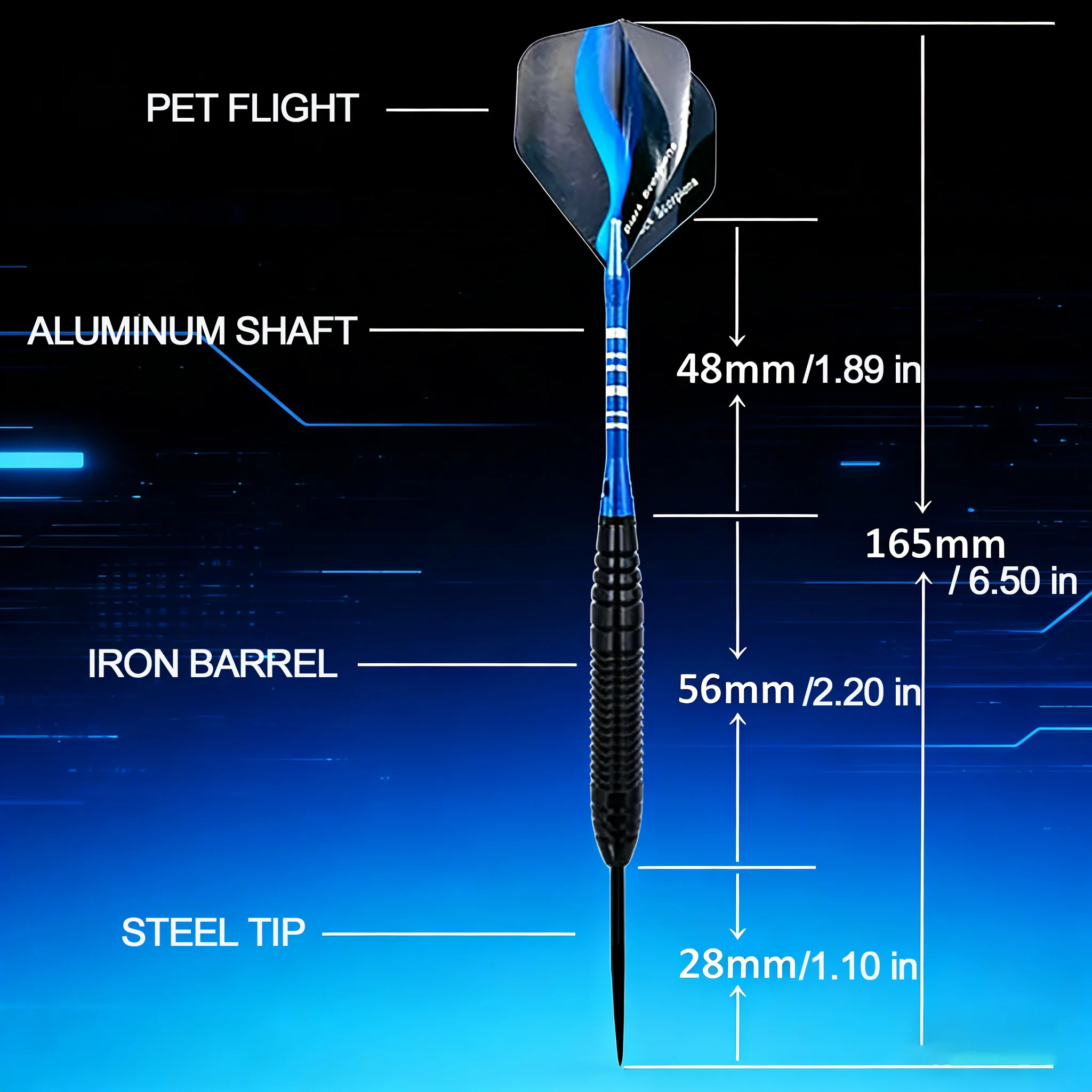 MuqiNush Professional 23g Steel Tip Darts for Adults Enhanced Grip,Precision Balanced Ideal for Competitive Play 4+ Age Group