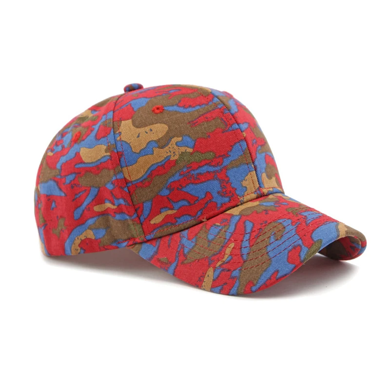 Unisex Colorful Camouflage Baseball Cap Adjustable Cotton Sports Hat for All Seasons Size 55-60cm Casual Style