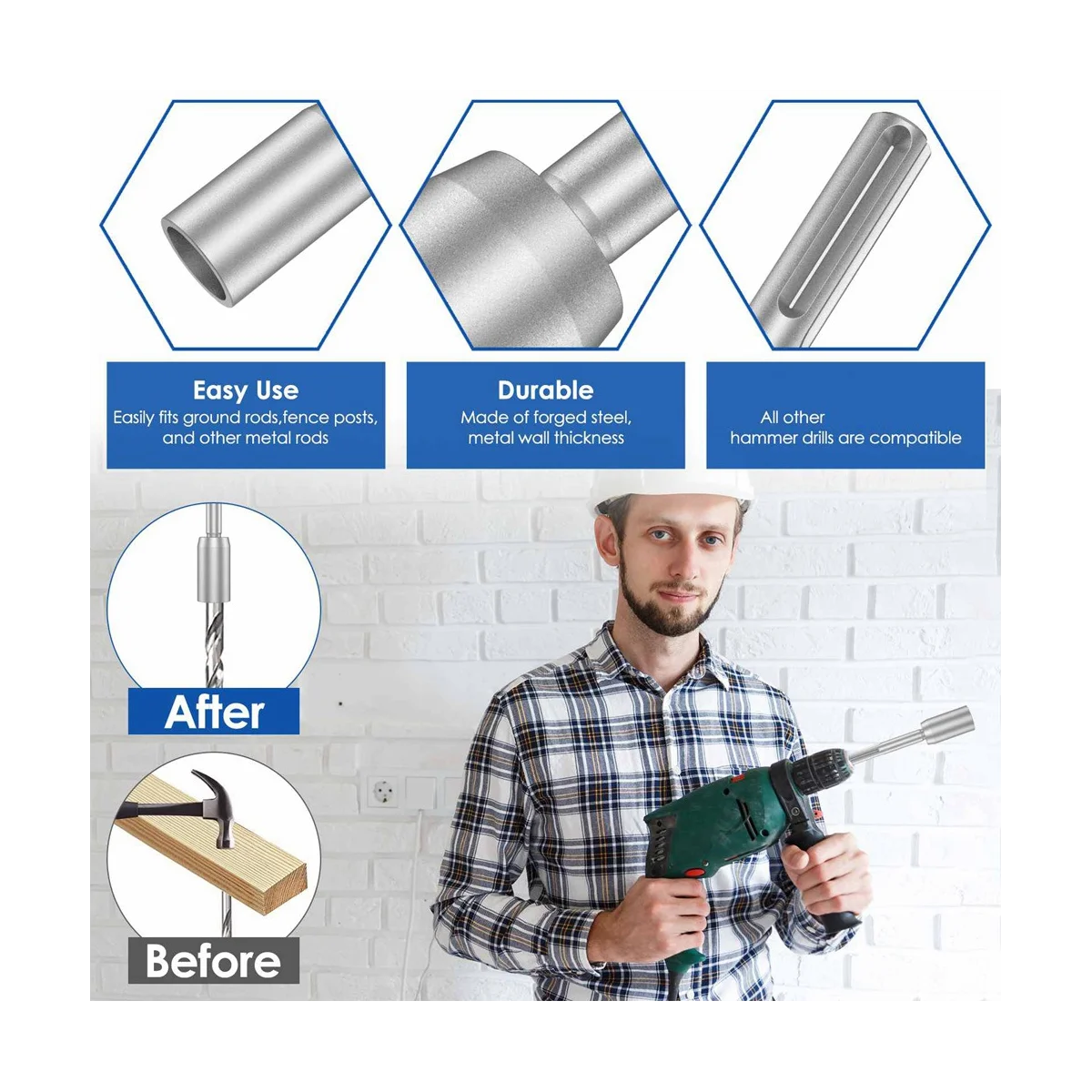 ドリルビットソケット,頑丈,45mm,耐摩耗性,耐摩耗性