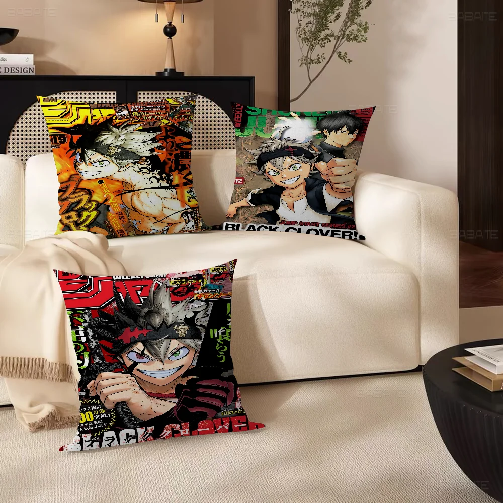 

Japanese Anime Black Clover Cushion Cover 30x50 Polyester Sofa Cushions Decorative Throw Pillows Home Decoration Pillowcover