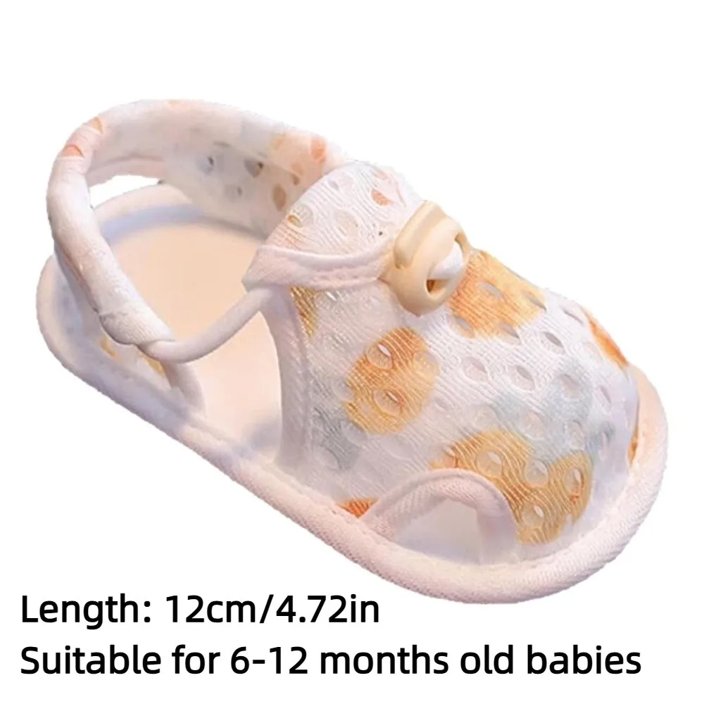 Zapatos de bebé informales transpirables, zapatos de malla de suela blanda para niños pequeños, cómodas sandalias antideslizantes lavables a máquina para primeros pasos