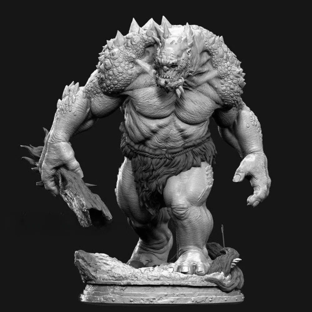High-precision Printed Resin Unpainted Kit of Giant Orc, Split Into Separate Parts