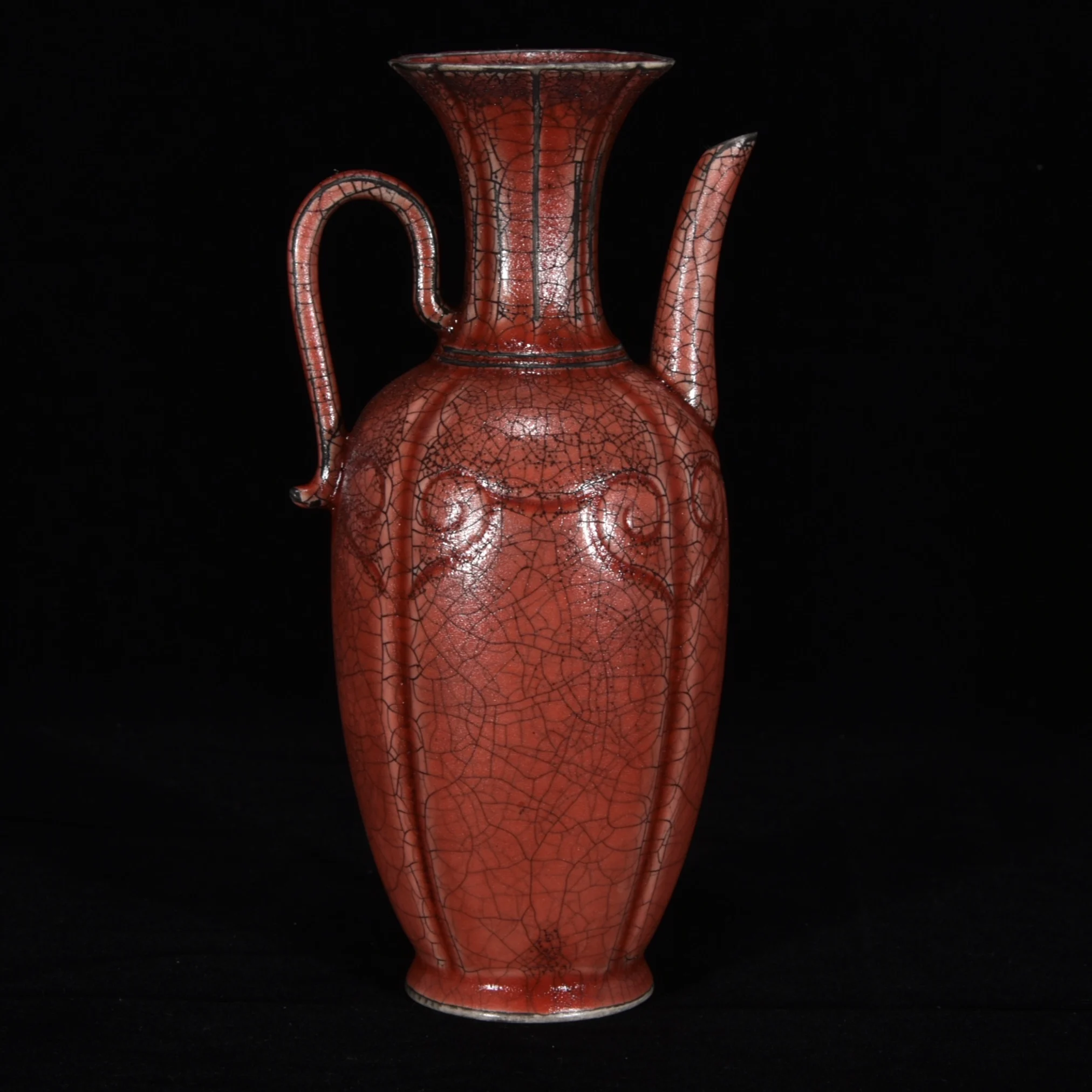 Antique Collection Chai Kiln Melon Facet Porcelain Pot