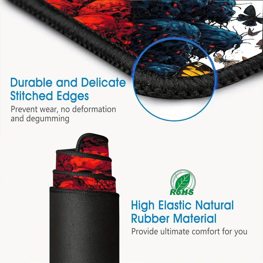 Dark Spiderweb Mouse Pad - Gothic Large XXL Non-Slip Gaming and Office Mouse Pad