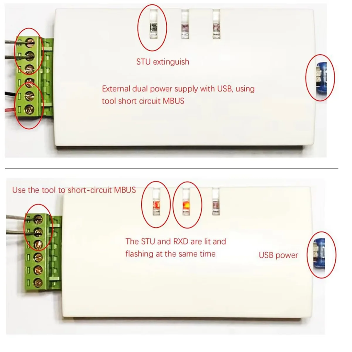 

ABNJ Isolated USB to Master Converter M-BUS Data Debugging Communication for Electricity Meter Water Heat Meter Control