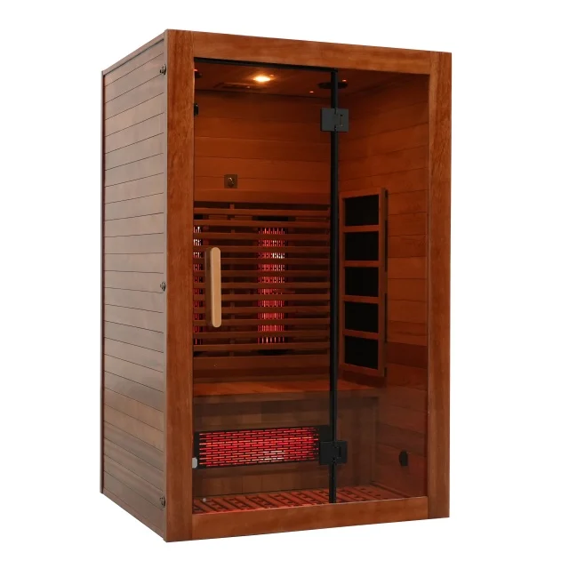 Factory Wholesale Smartmak 2 People Size Indoor Infrired Sauna High-end Style Full Spectrum Carbon