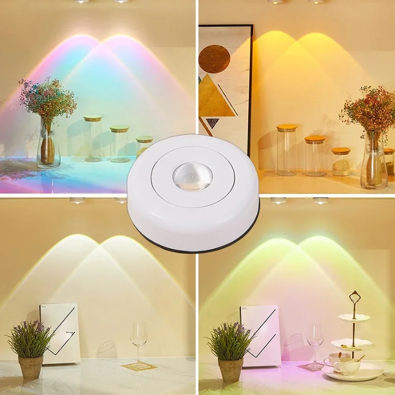 LED Sunset Rainbow Sunrise Light Battery Powered with Two Brightness Settings for Kitchen, Living Room, and Bedroom Decoration