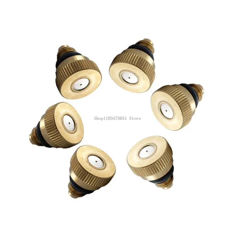 6x Cooling System Low Pressure Misting Nozzle Outdoor Anti-drip Fogging