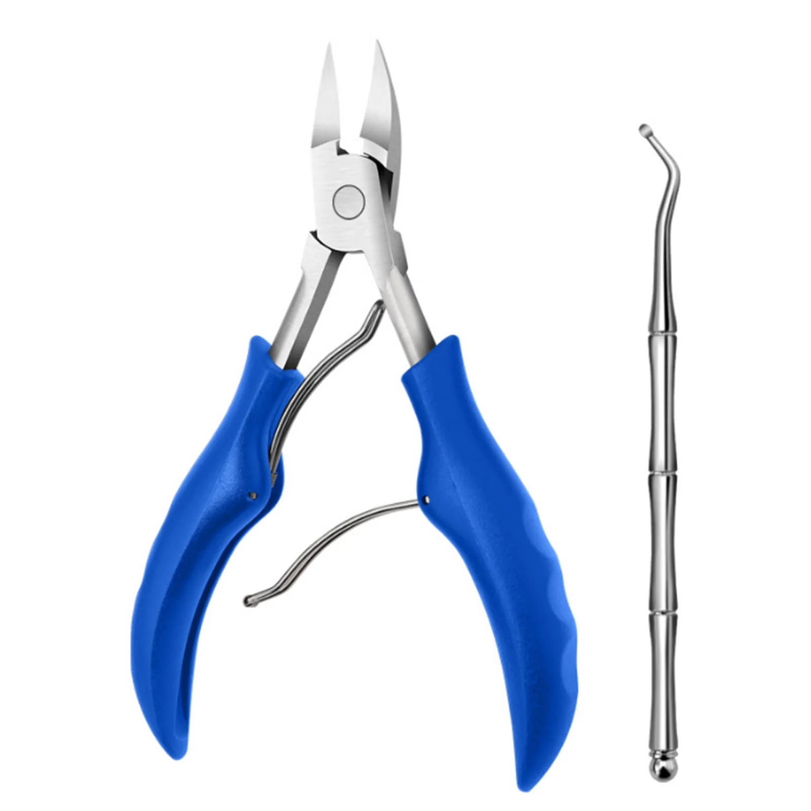 2Pcs Ingrown Toenail Tools Kit Stainless Steel Ingrown Nails Clipper Lifter Fingernail Toenail Scissors for Ingrown & Thick Nail