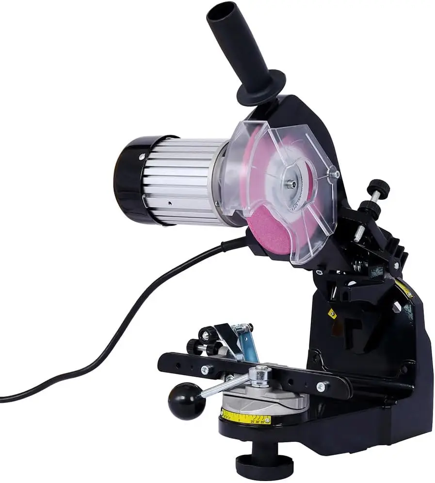 

Professional Chainsaw Sharpener Electric Multi Angles Automatic Saw Chain Blade Grinder Sharpener Machine with 3 Grinding