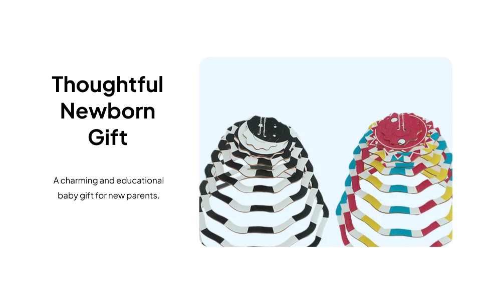 Campanello per lettino sospeso per neonato in bianco e nero mobile per culla per neonati