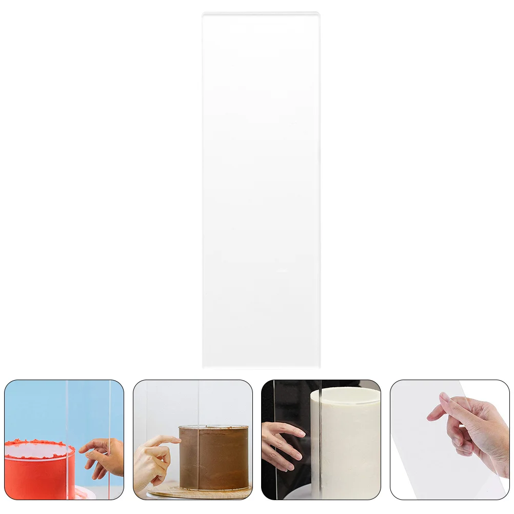 

12 Inch Transparent Acrylic Baking Smooth Edge For Dough Flour Kitchen Gadget Bench Scraper Cake Making Tool Baking Accessories