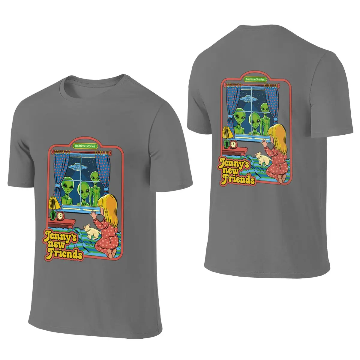 Jenny S New Friends Not Easy To Deform Reversible T-shirt Simple Casual Sweat-Absorbing And Quick-Drying Cotton Tee
