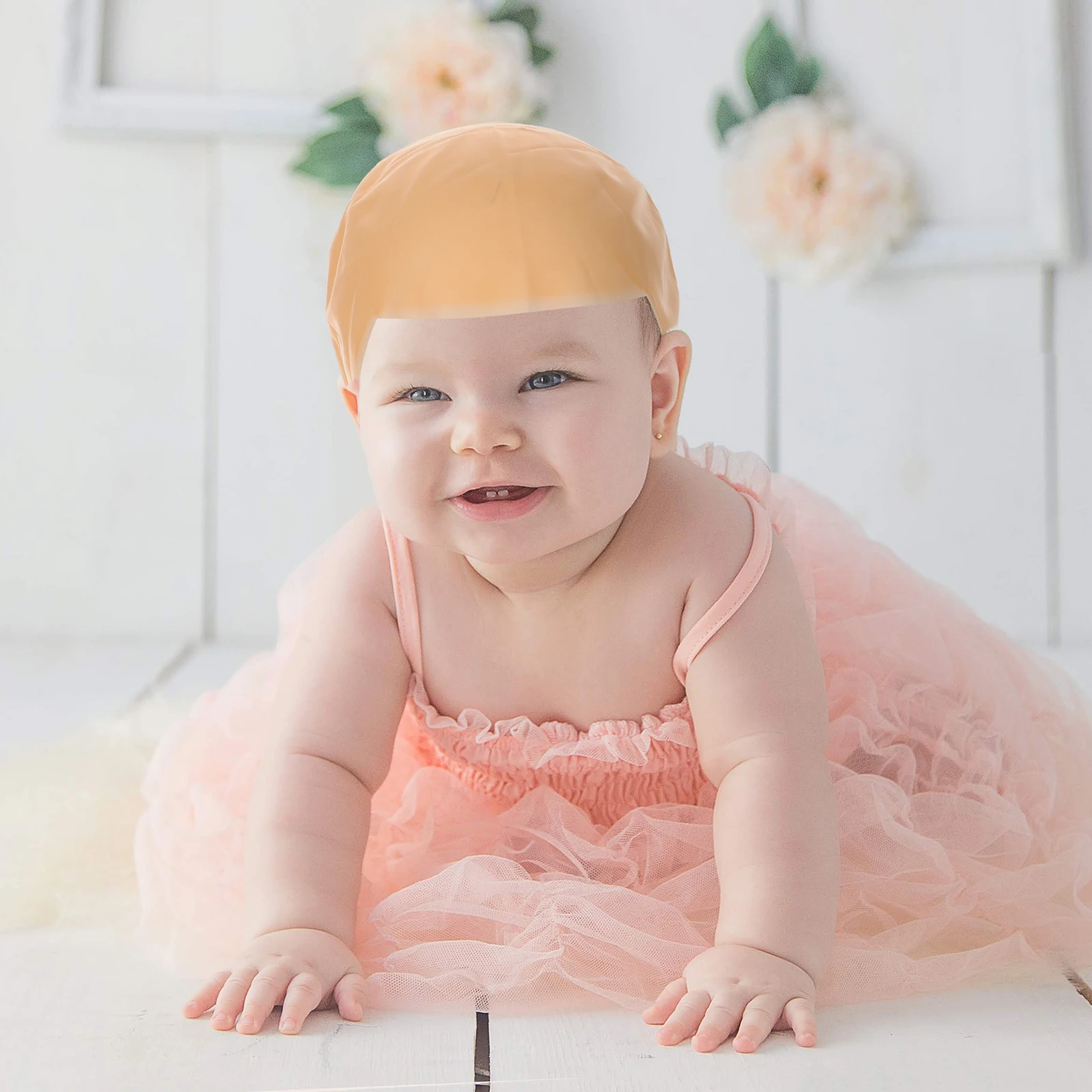

2pcs Bald Cap for Kids Children's Heads Halloween Scary Latex Head Cover Costume Props Toy Makeup Accessory