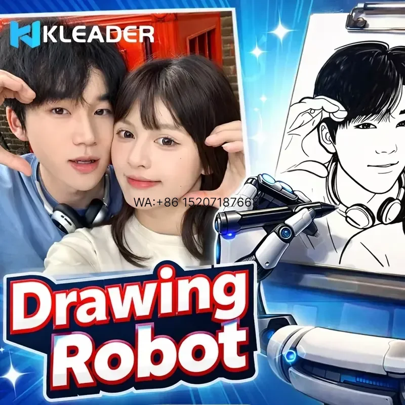 Wmwmnu AI Sketch Robot Robotic Arm Drawing Smart Photo Booth Interactive Automatic Sketching Portrait by Pen for Event and