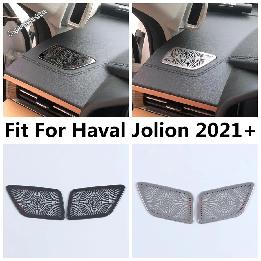 

Car Dashboard Front Air AC Conditioning Outlet Vents Frame Decoration Cover Trim Metal Accessories For Haval Jolion 2021 - 2024