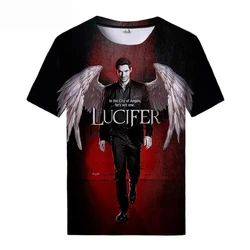 TV Series Lucifer Man 3D Print Men/ Women Casual Fashion Round Neck T-shirts Short Sleeve Tops Summer Oversized Unisex Clothing