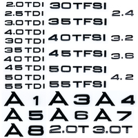 Car Trunk Sticker 3D ABS 2.0 2.5 3.0 4.0 5.0TDI 30 35 40 45 50 55 TFSI TDI For A1 A3 A4 A5 A6 A7 A8 Q2 Q3 Q5 Q7
