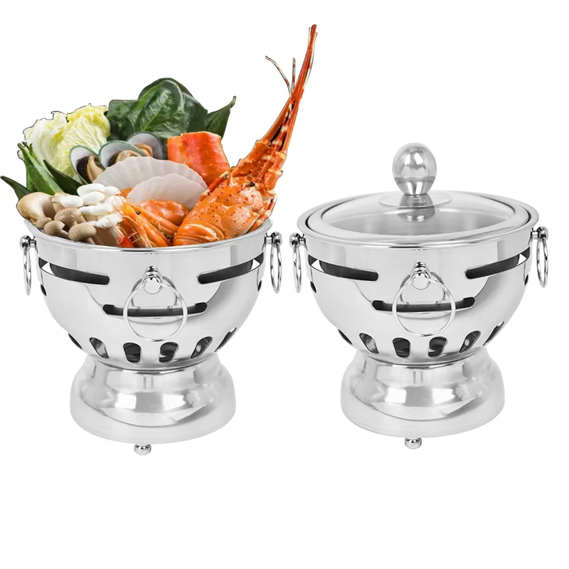 

Chinese classic single person stainless steel food warmer chafing dishes hot pot burner alcohol individual shabu-shabu hot pot