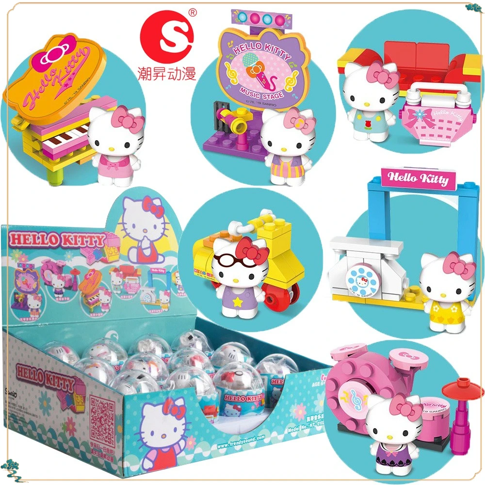 

Original Hello Kitty Stress Relief Toy Fun Trendy Series Gashapon Blind Box Family Collectible Model Toys Kids Creative Gifts