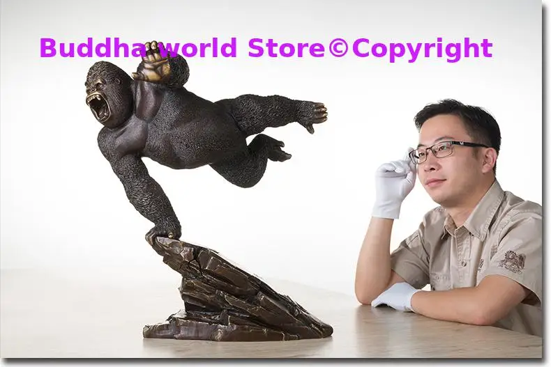 Global Limited Edition TOP Collection ART Megatron forest Gorilla animal brass art HOME Parlor OFFICE Company decoration Large