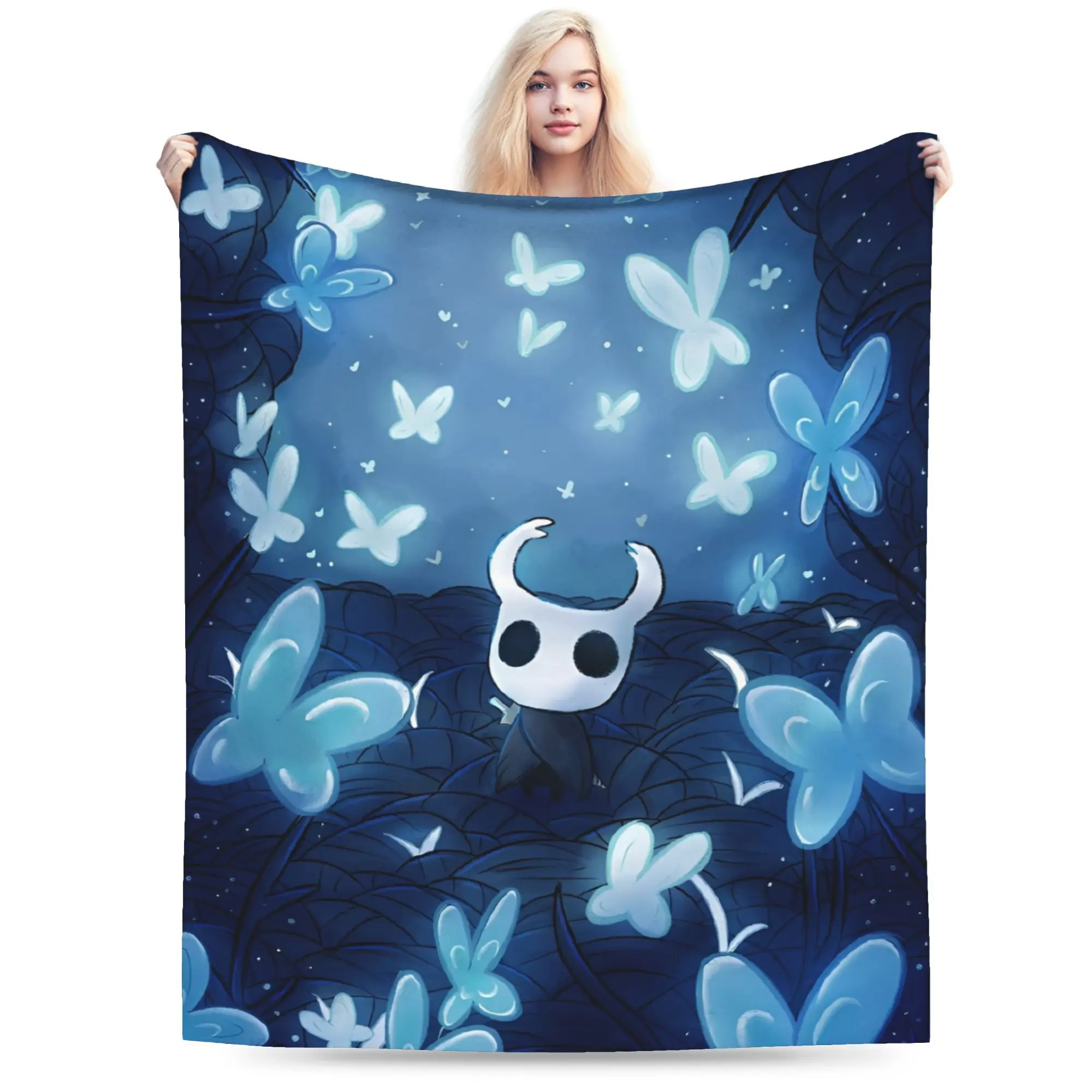 Hollow Knight Funny Games Blanket Lightweight Thin Flannel Novelty Gift  Throw Blankets Quilt