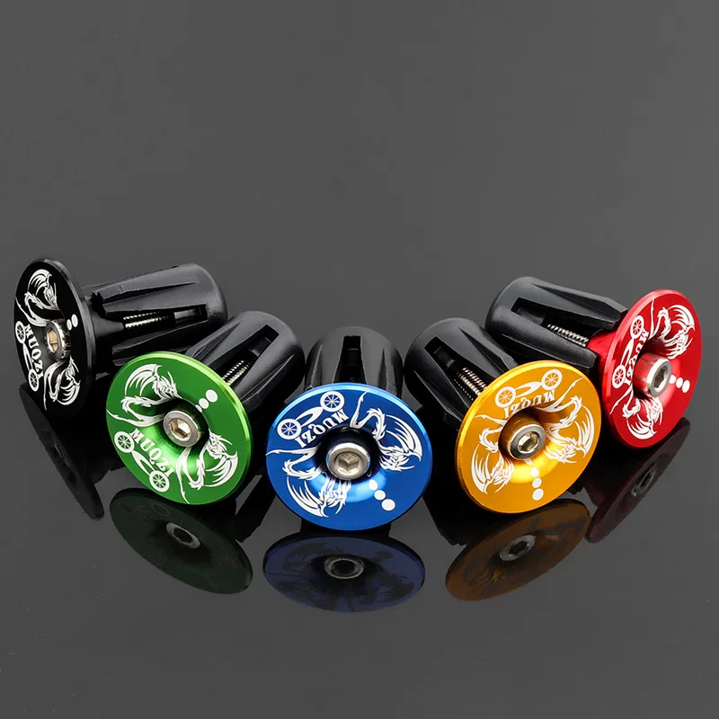 MUQZI 1 Pairs Bike Handlebar End Plugs MTB Road Bike Cycling Aluminum Handlebar Grips Handle Bar Cap