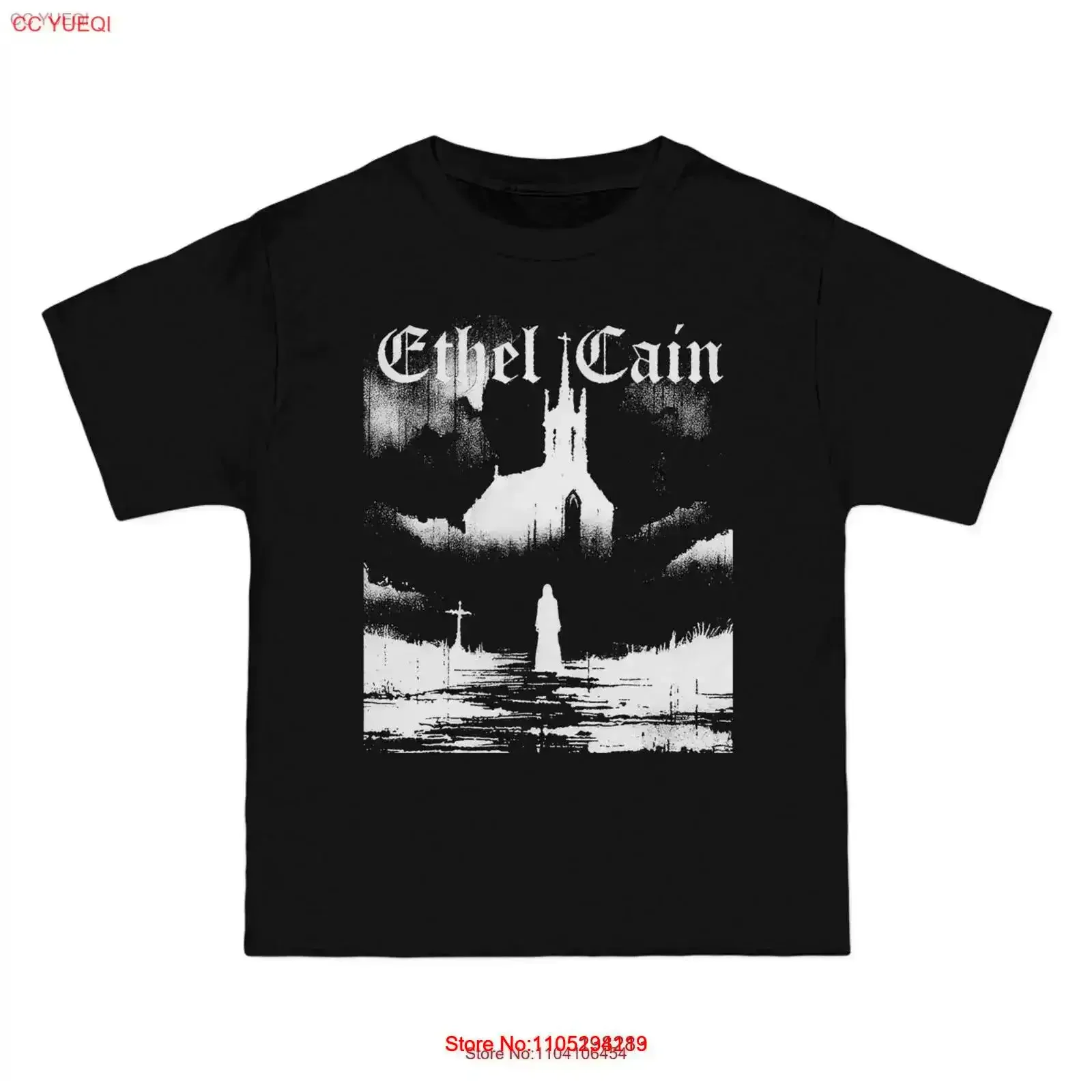 Ethel cain castle metal graphic preachers daughter heavyweight black or white tee shortsleeve vintage Washed Soft Comfortable