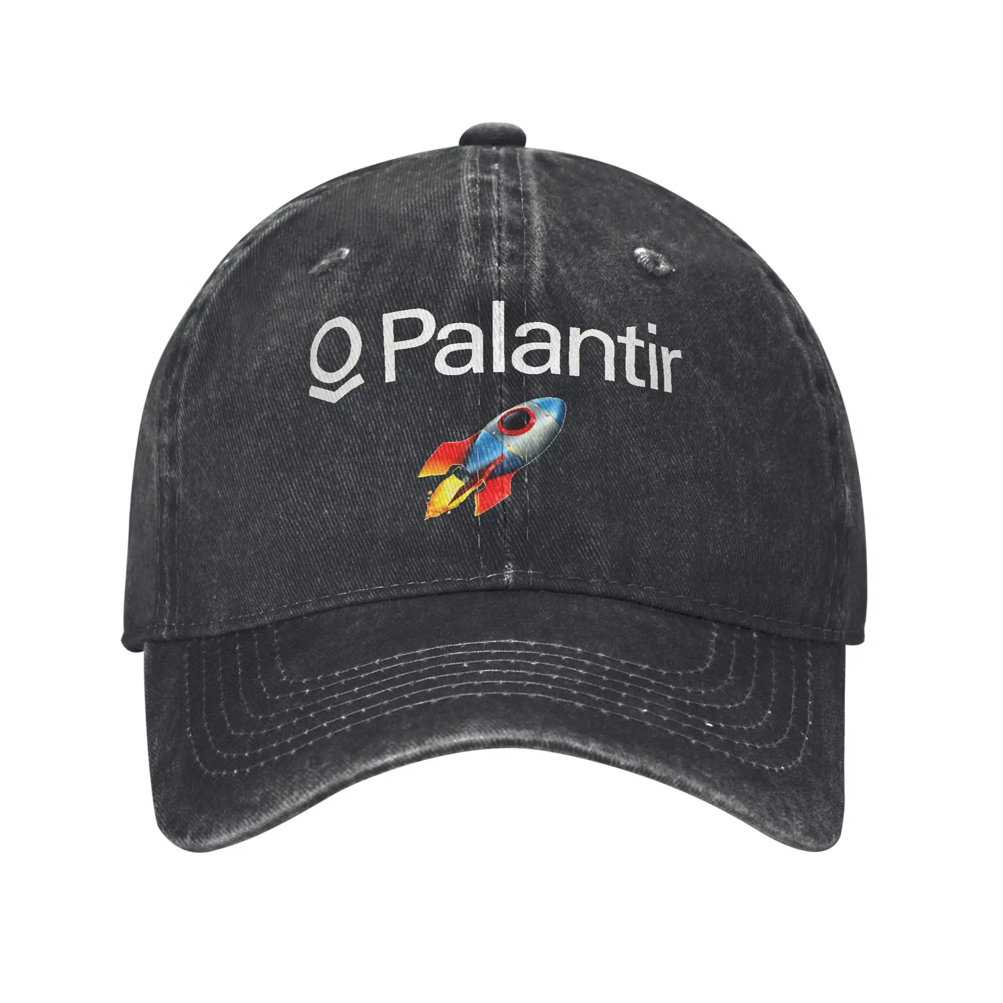 Palantir $PLTR إلى القمر! قبعة بيسبول المتعثرة قبعات مغسولة قبعة خمر السفر في الهواء الطلق قابل للتعديل صالح Snapback قبعة