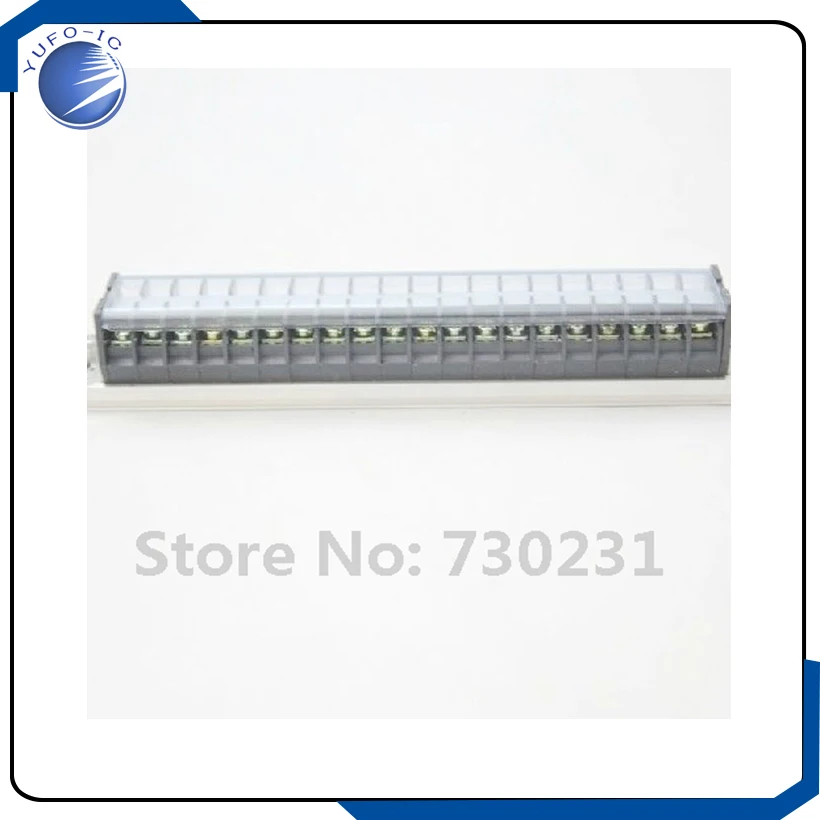 Free Shipping 1Pcs 600V 15A Guide Rail Type Wire Terminal Blocks 30 Positions TD-1530 NEW