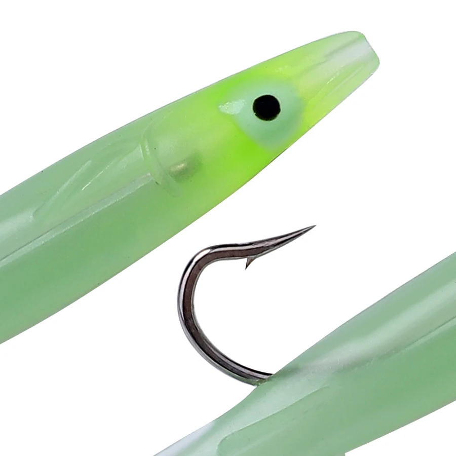 FTK 5-10pcs Silicone Soft Bait Set 5.5/6.5/8.5/10.5cm T Tail Jig Fishing Lures Artificial Fishing Bait With Hook