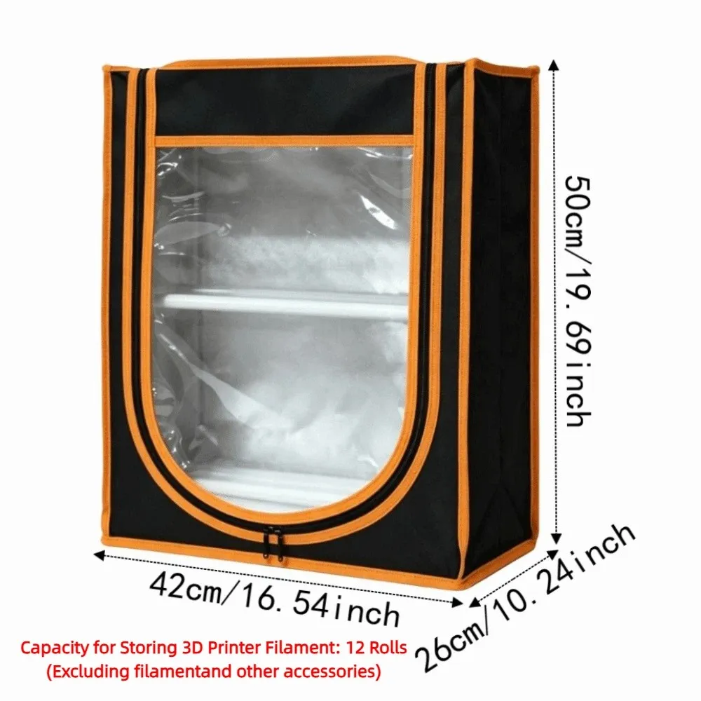 Dual Tier 3D Printer Filament Storage Rack Sealed Dustproof 3D Printing Filament Container Moisture-Resistant Viewable 6