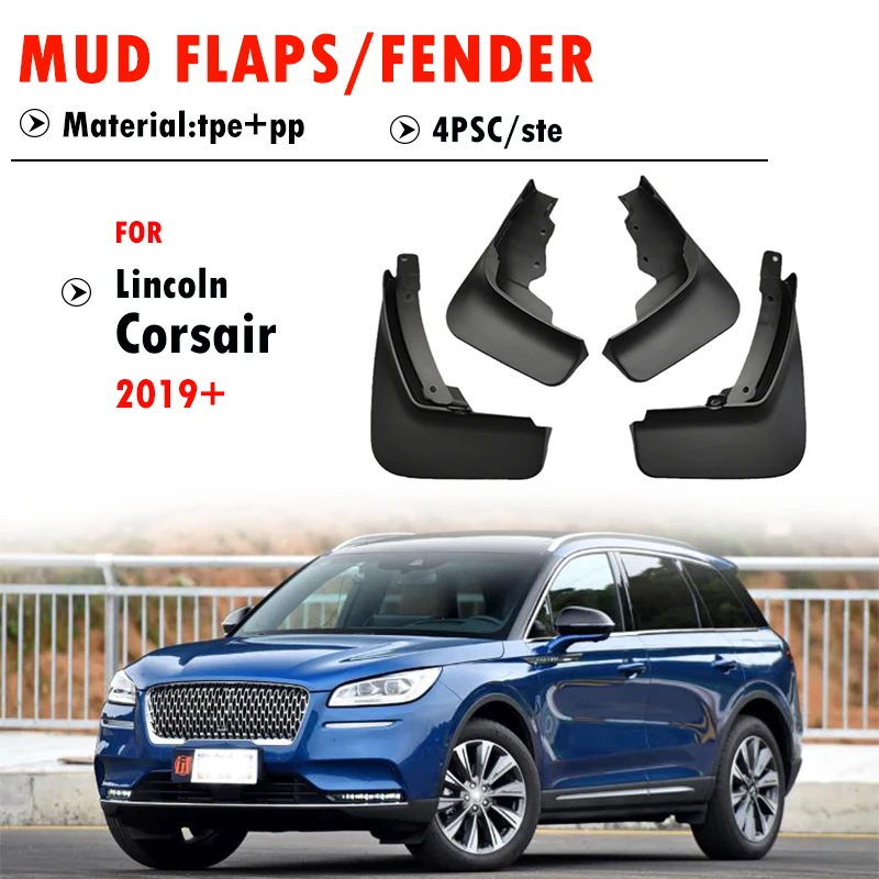 

For Lincoln Corsair Mudguard Fender Mud Flap Guards Splash Mudflaps Car Accessories 4pcs 2019 2020 2021 2022 223 2024 2025+