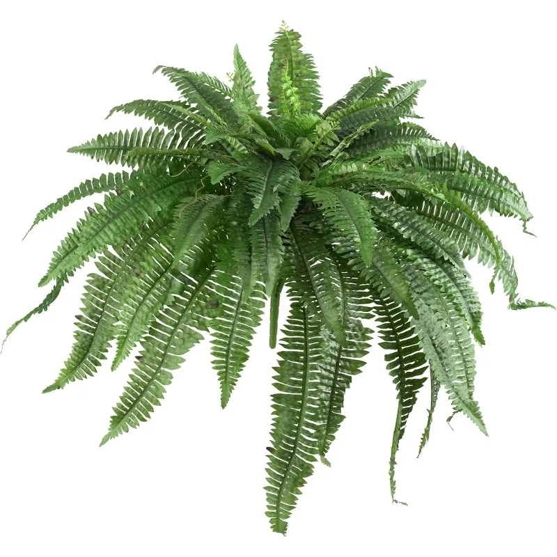 48IN Artificial Boston Fern Large Hanging Plant, Set of 2 Artificial Ferns that Look Real for Home Décor