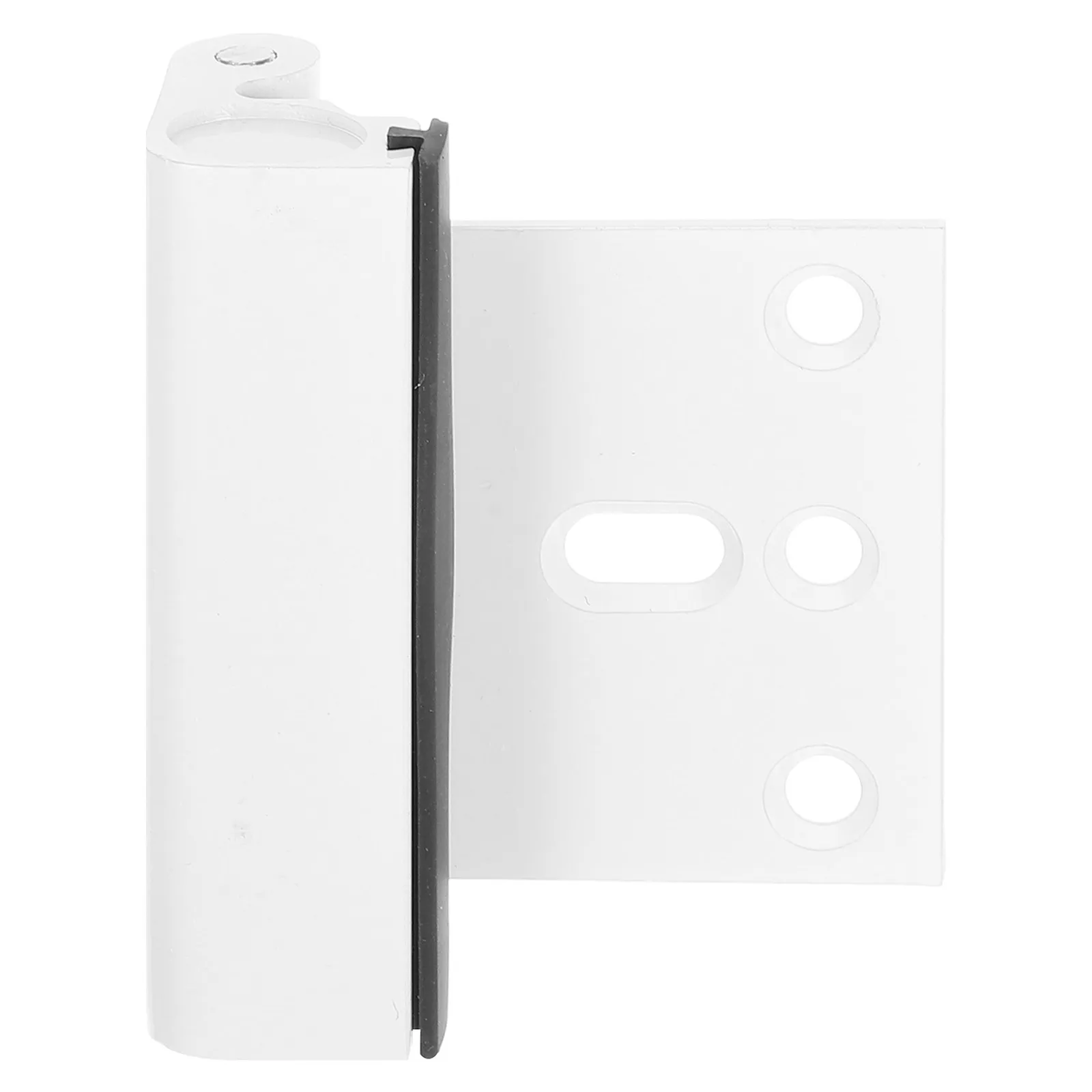 Security Door Latch Reinforcement Lock White Aluminum Alloy Childproof Door Lock Screw Mounted Inward Swinging Doors